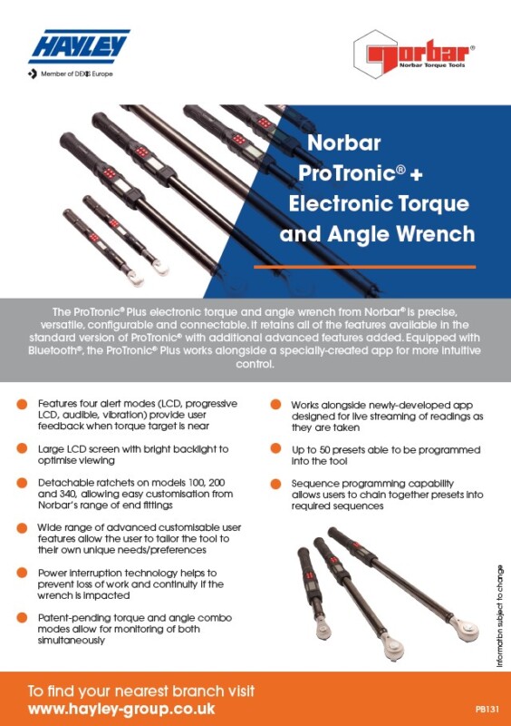 Norbar ProTronic+ Electronic Torque and Angle Wrench | Hayley Group