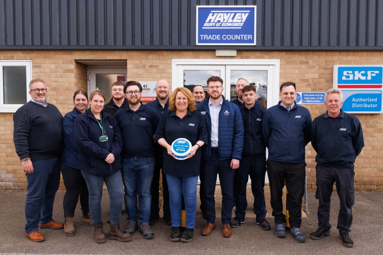 the staff of Hayley Bury St. Edmunds stand outside of the branch